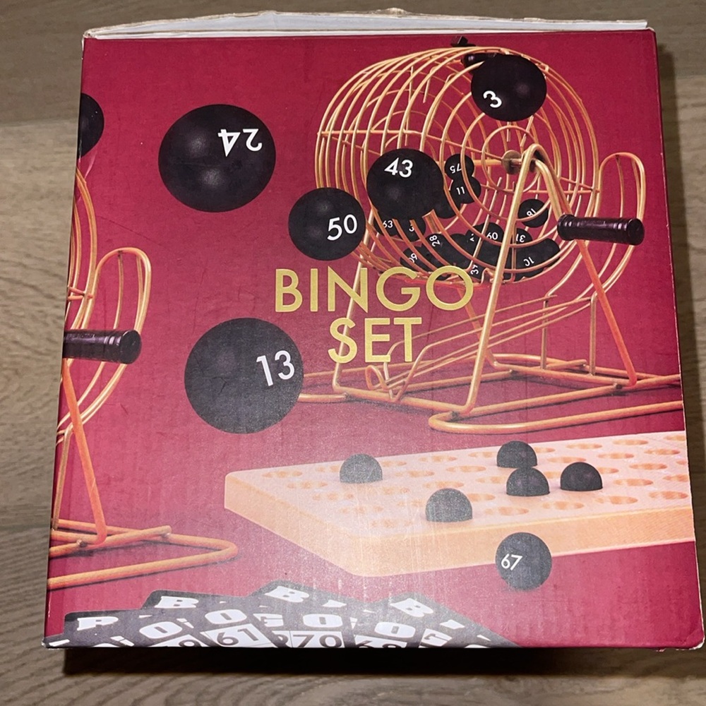 ❤️NEW!!!❤️ Deluxe Bingo Game Set with Metal Bingo Cage Spinner.